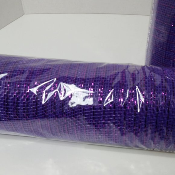 Purple Deco Mesh 21" Wreaths Crafts 2 Rolls - Picture 4 of 6